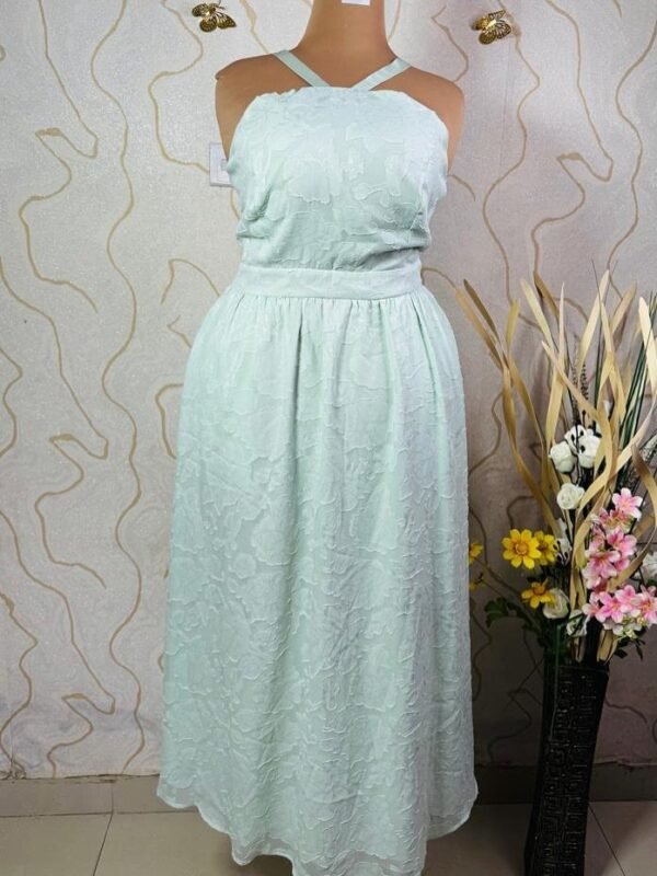 Abstract Textured Shirred Dress