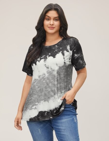 Tie Dye Tee Graphic Tees Women Tops UK 26-28