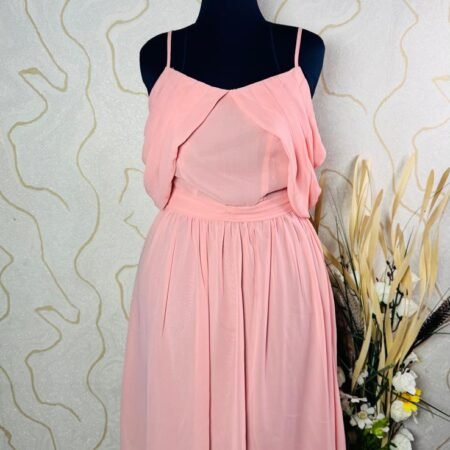 Chiffon off shoulder midi dress