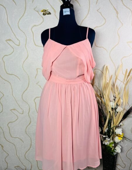 Chiffon off shoulder midi dress