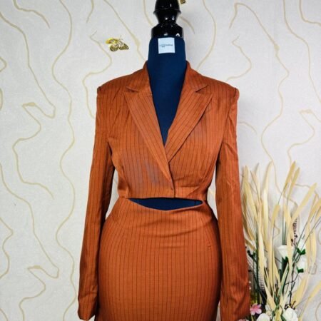 Front cut out blazer dress