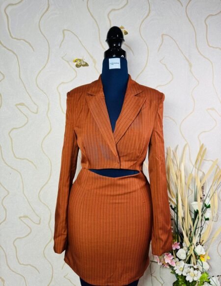 Front cut out blazer dress